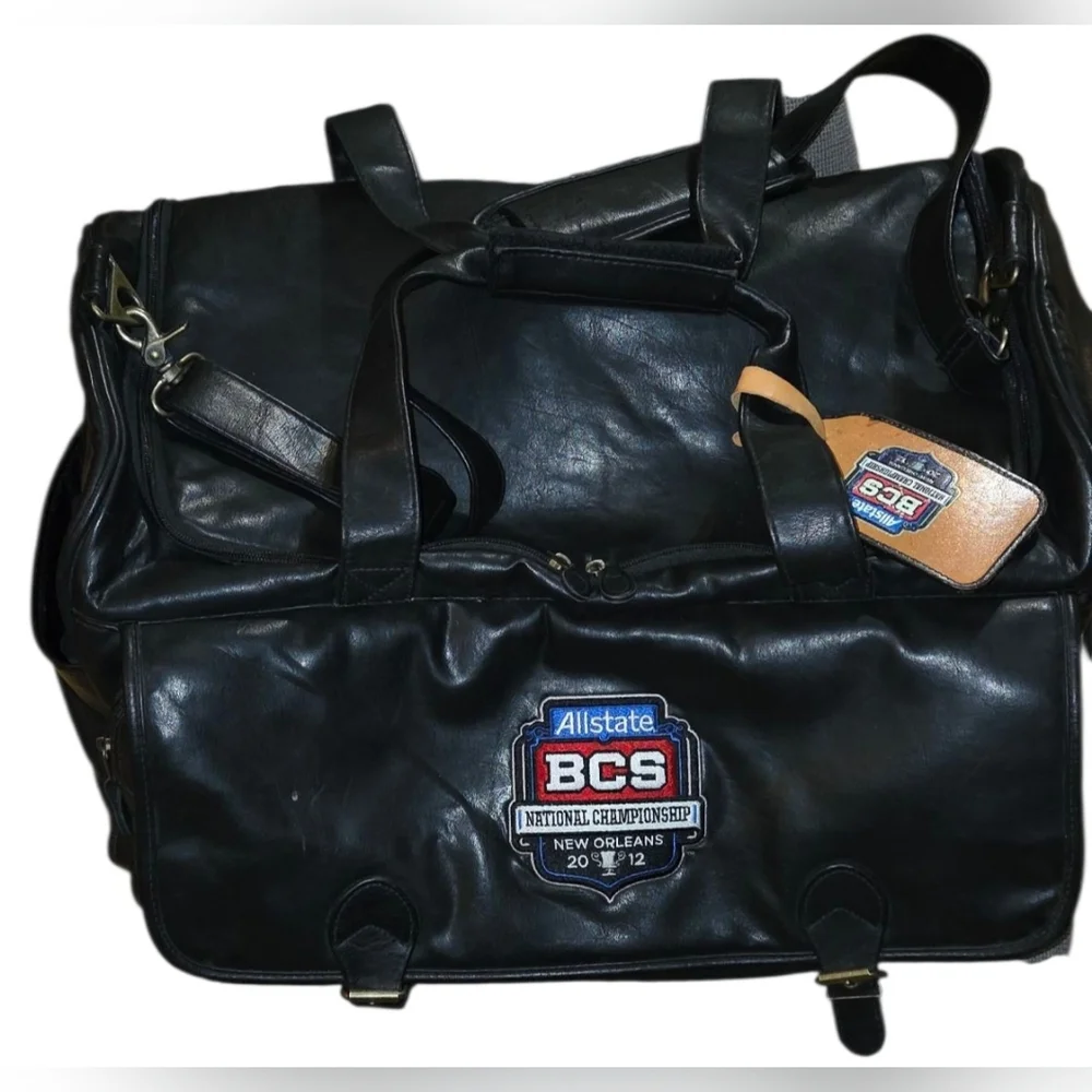 Black Leather Duffel Bag 2012 Allstate BCS National Championship Game